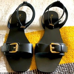 Brand new Anthropologie black with gold  sz8